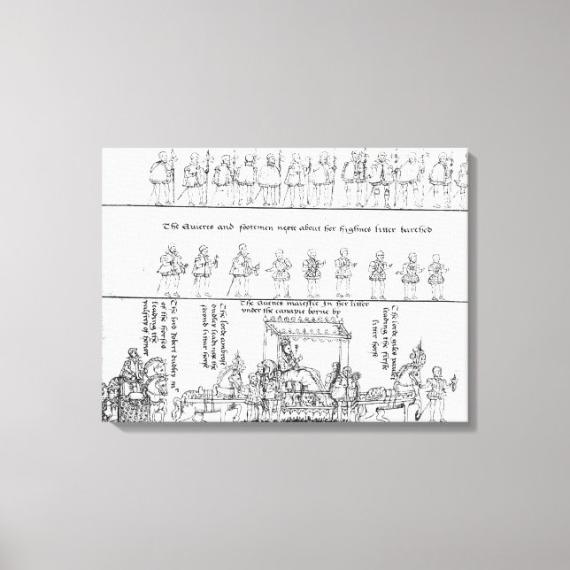 Impressão Em Tela A Rainha em seu Litter (Frente)