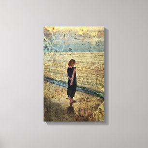Impressão Em Tela A rapariga à praia