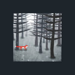 Impressão Em Tela A Raposa e a Floresta<br><div class="desc">Uma raposa vermelha selvagem se situa entre as árvores de uma floresta escura. Uma pintura paisagística para amantes de animais,  natureza e vida selvagem.</div>