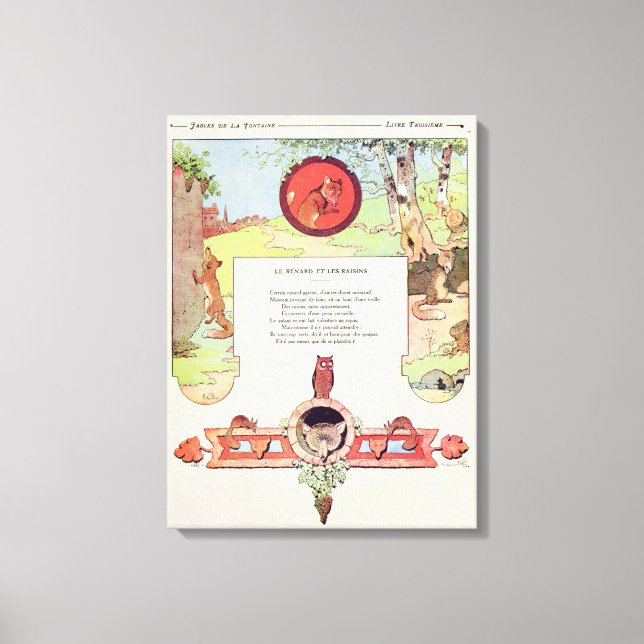 Impressão Em Tela A raposa e as uvas (Frente)