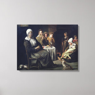 Impressão Em Tela A Refeição Da Família