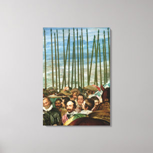 Impressão Em Tela A Renúncia de Breda, detalhes dos soldados