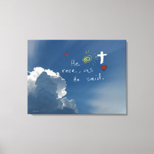 Impressão Em Tela A Ressurreição Da páscoa Ele É Risen Jesus Rosa