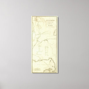 Impressão Em Tela A rota de Bonaparte da Ilha de Elba a Paris