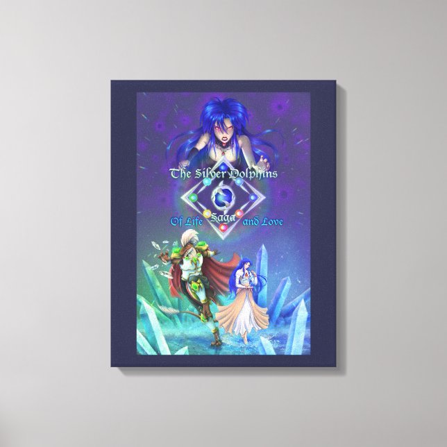 Impressão Em Tela A Saga dos Golfinhos Prateados: Da Vida e do Amor (Frente)