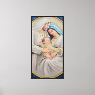 Impressão Em Tela A Sagrada Família: Retrato do Amor Divino
