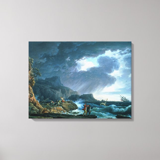 Impressão Em Tela A Seastorm, 1752 (Frente)