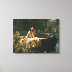 Impressão Em Tela A senhora de Shalott no barco pelo Waterhouse de