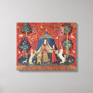 Impressão Em Tela A senhora e o unicórnio: "A meu somente desire