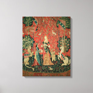 Impressão Em Tela A Senhora e o Unicórnio: "Cheira"