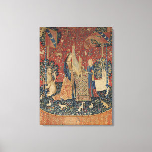 Impressão Em Tela A senhora e o unicórnio: 'Hearing