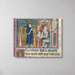 Impressão Em Tela A Senhora quadro 95 f.268 Merlin dita a história