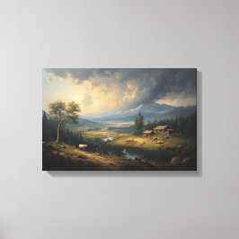 Impressão Em Tela A Tempestade que Passa sobre Alpine Meadows