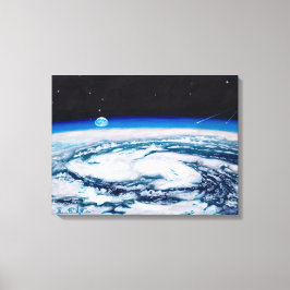 Impressão Em Tela A Terra a partir de uma altura de rotação: Padrão