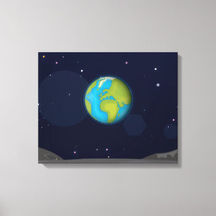 Impressão Em Tela A terra da lua
