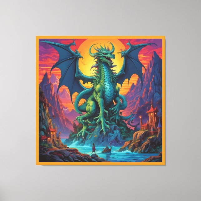 Impressão Em Tela A Terra é o Dragão (Frente)