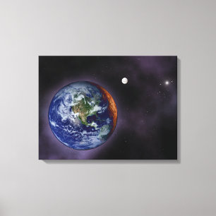 Impressão Em Tela A terra mostrada nas bordas exteriores