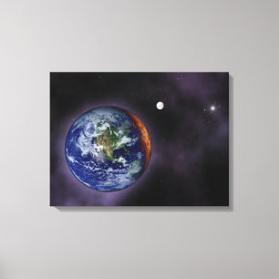 Impressão Em Tela A terra mostrada nas bordas exteriores