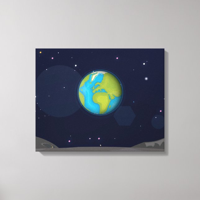Impressão Em Tela A Terra vista da Lua (Frente)