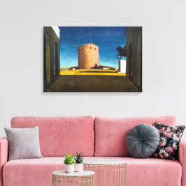Impressão Em Tela A Torre Vermelha | Giorgio de Chirico |