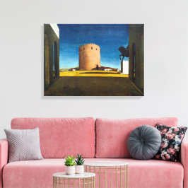 Impressão Em Tela A Torre Vermelha | Giorgio de Chirico |