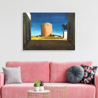 Impressão Em Tela A Torre Vermelha | Giorgio de Chirico |