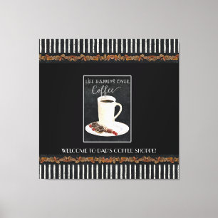 Impressão Em Tela A vida acontece sobre Pais Compro de café preto n 