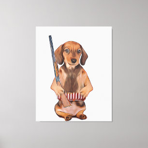 Impressão Em Tela A Vida Dachshund É Melhor Com Um Poster De Natal M