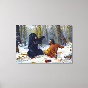 Impressão Em Tela A vida de um caçador Um Arthur Tait forte 1856