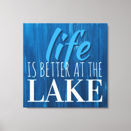 Impressão Em Tela A vida é melhor no lago, tipografia da arte do met