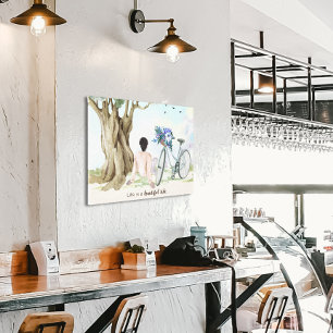 Impressão Em Tela A vida é uma bela tela de bicicleta