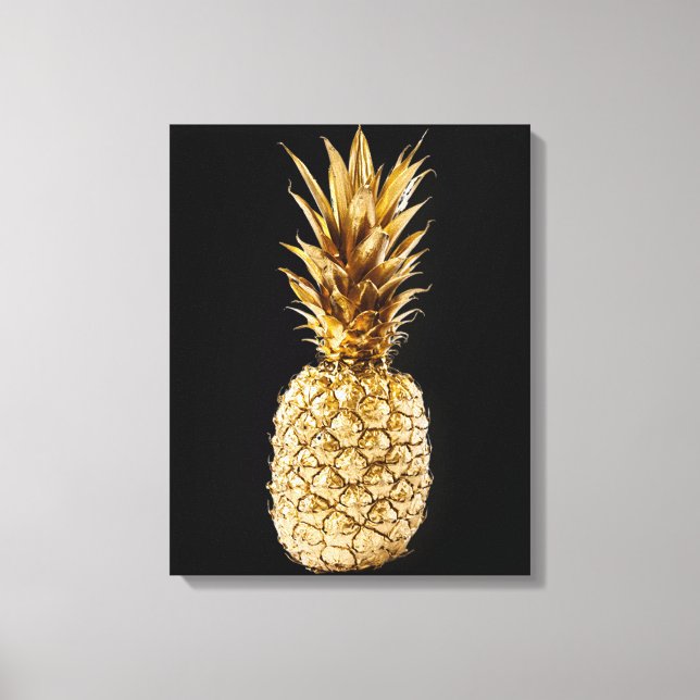 Impressão Em Tela Abacaxi Dourado (Frente)