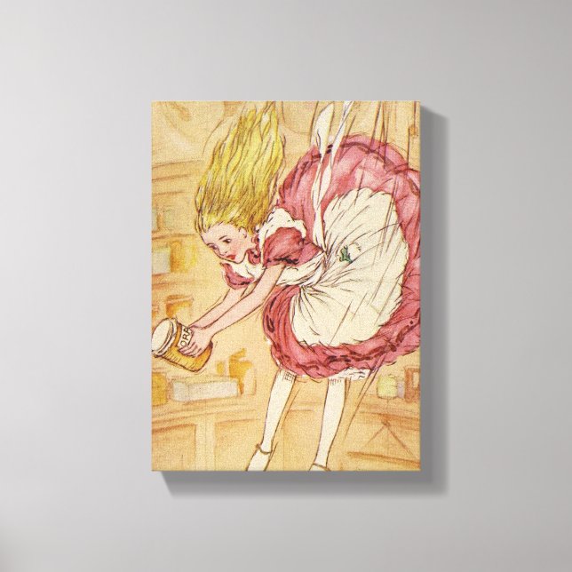 Impressão Em Tela Abaixando o buraco do coelho (Frente)