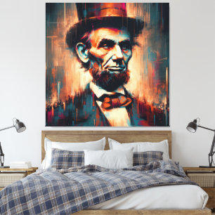 IMPRESSÃO EM TELA ABE LINCOLN 16º PRESIDENTE DOS EUA 9