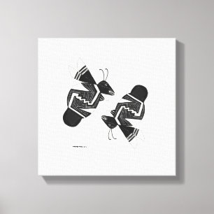 Impressão Em Tela Abelhas antigas: desenho de tinta