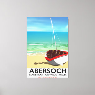 Impressão Em Tela Abersoch, poster de viagens de Llanengan Wales