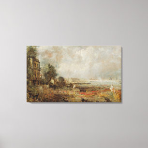 Impressão Em Tela Abertura da Ponte Waterloo, c.1829-31 (óleo ligad