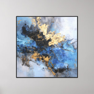Impressão Em Tela Abismo de Ouro Rachado – Arte de Parede Abstrata