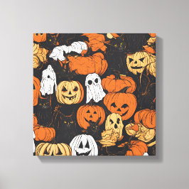 Impressão Em Tela Abóbora de Halloween