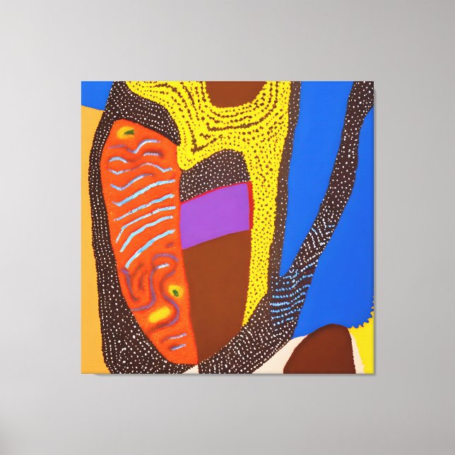 Impressão Em Tela Aboriginal Abstrato Art Vol 09 (Frente)