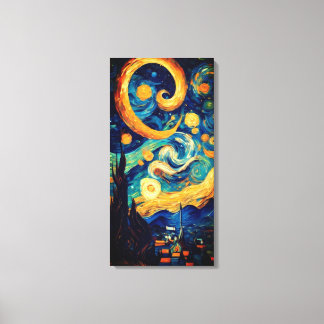 Impressão Em Tela Abrace a pintura a óleo cósmico no campo