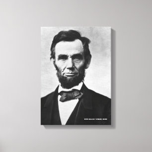 Impressão Em Tela Abraham Lincoln Portrait - Com Malice Em Direção A