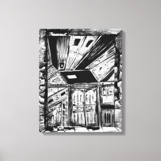 Impressão Em Tela Abrir portas (Frente)