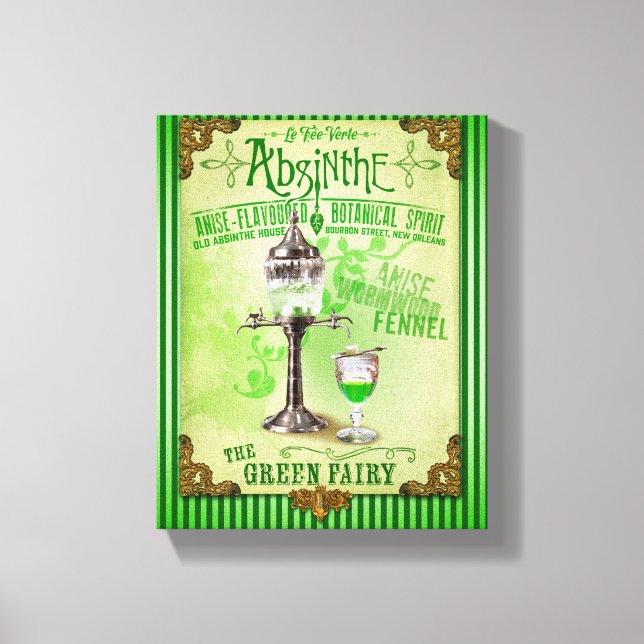Impressão Em Tela Absinthe "A Fada Verde" (Frente)