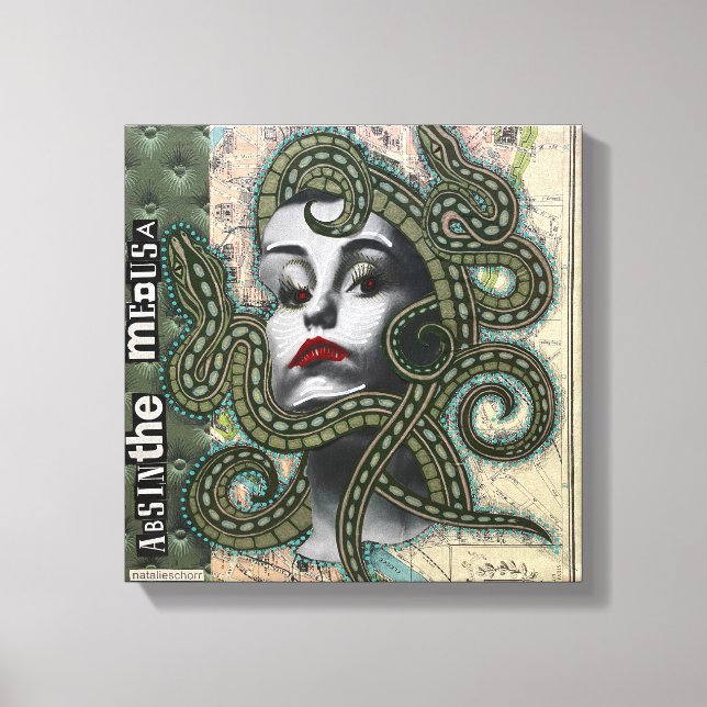 Impressão Em Tela Absinthe Medusa por Natalie Schorr (Frente)