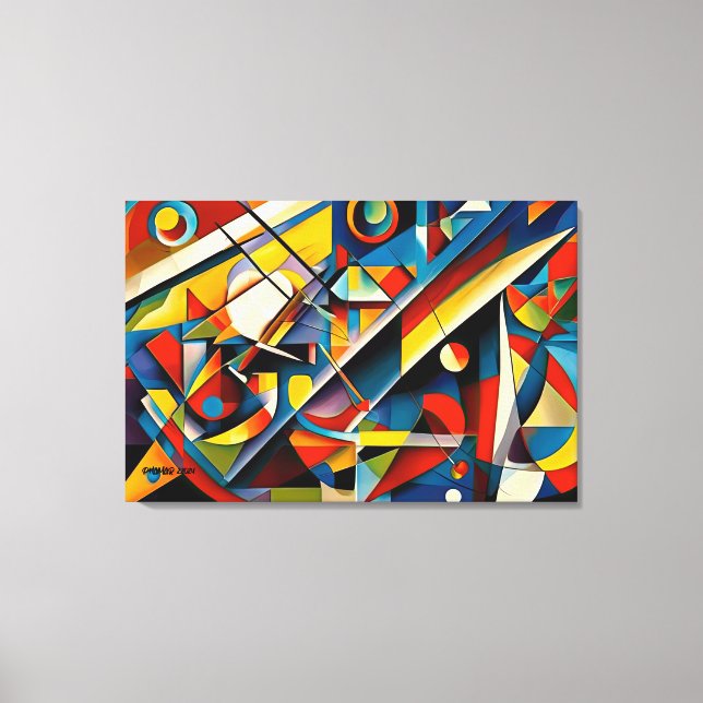 Impressão Em Tela ABSTR_24-050, Abstrato Gallery Art (Frente)