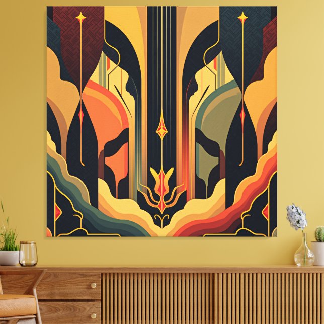 Impressão Em Tela Abstração Deco (Insitu(Sala de estar))