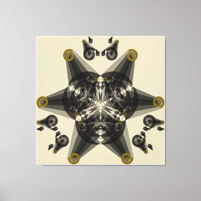 Impressão Em Tela Abstração Geométrica (Frente)