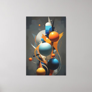 Impressão Em Tela Abstração Orbital