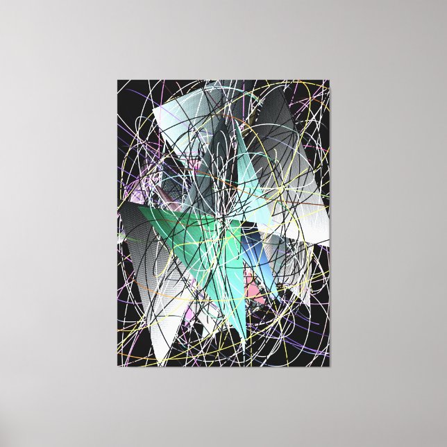 Impressão Em Tela Abstract 3d Geometric Art Pattern  (Frente)